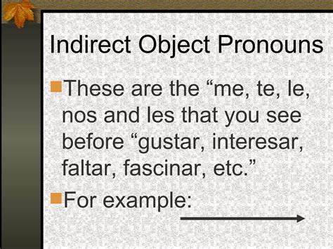 Indirect Object Pronouns Notes Ppt