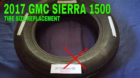 Gmc Sierra Tire Size Youtube