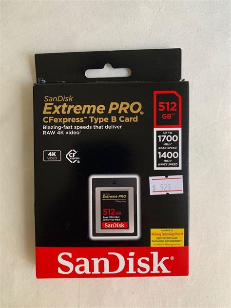 SanDisk 512GB Extreme PRO CFexpress Card Type B Mobile Phones