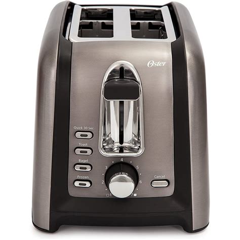 Oster Tssttrgm L Slice Extra Wide Slot Toaster Black Stainless