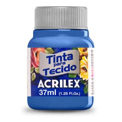 TINTA PARA TECIDO ACRILEX 37 ML AZUL ULTRAMAR 543 Annapapelaria Br