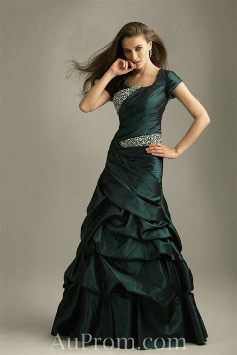 Military Ball Gown From Prom Dresses Modest Short Sleeve