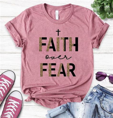 Faith Over Fear Shirt Faith Over Fear Leopard Pattern Faith Etsy