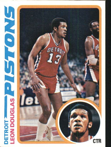 Topps Detroit Pistons Basketball Card Leon Douglas Rookie