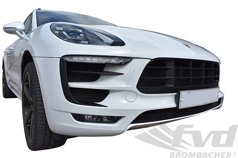 Front Bumper Grill Set 95b1 Macan Gts Lower Grill Side Grills Black