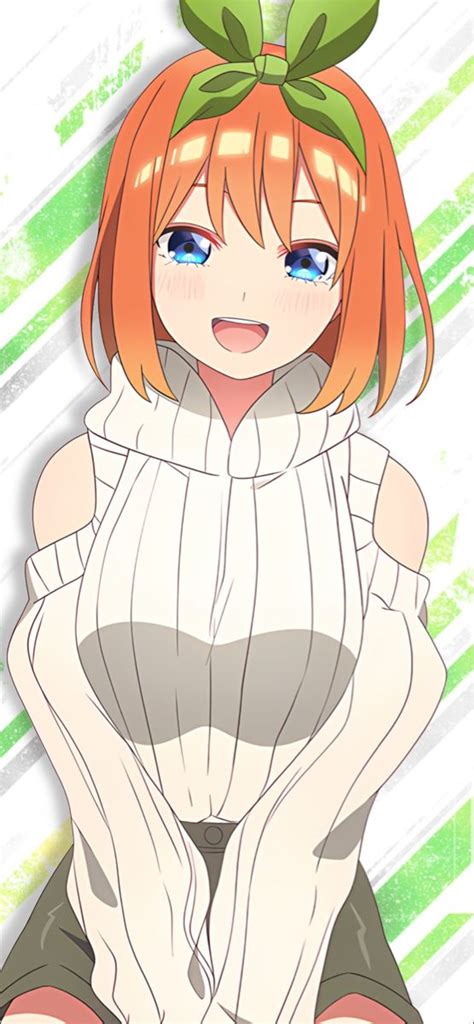 An Anime Girl With Orange Hair And Green Leaves On Her Head Sitting In