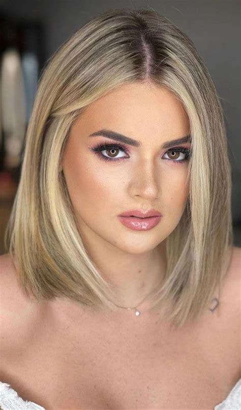 Long Bobs Bob Haircuts To Shake Up Your Look Middle Part Blonde Lob