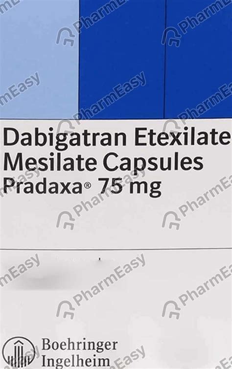 Pradaxa 75 Mg Capsule 10 Uses Side Effects Price And Dosage Pharmeasy