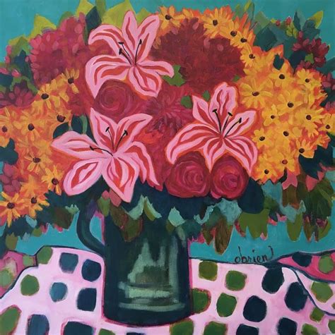 Annie O Brien Gonzales Artworks Gallery Fall Bouquets Flower Artwork