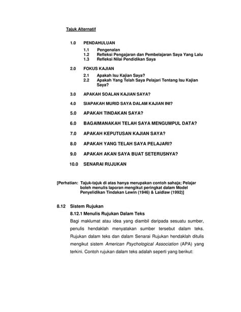 Panduan Penulisan Kajian Tindakan Pdf