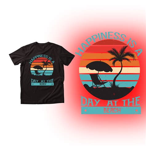 Beach vintage t-shirt design on Behance