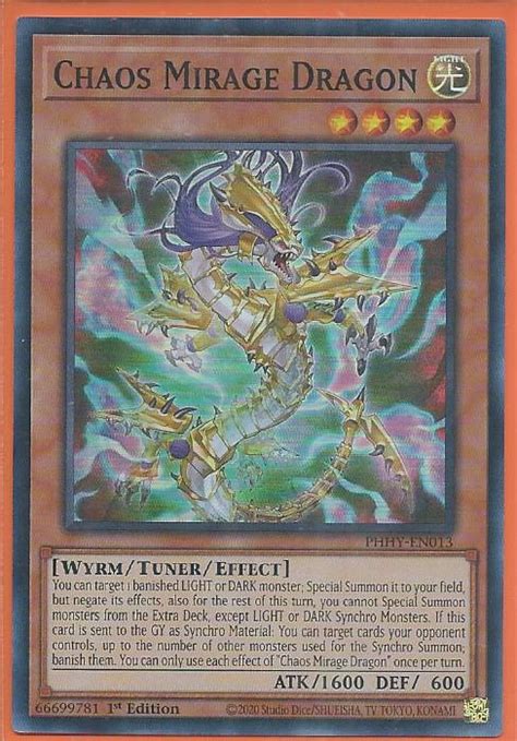 Phhy En013 Chaos Mirage Dragon Super Rare Photon Hypernova