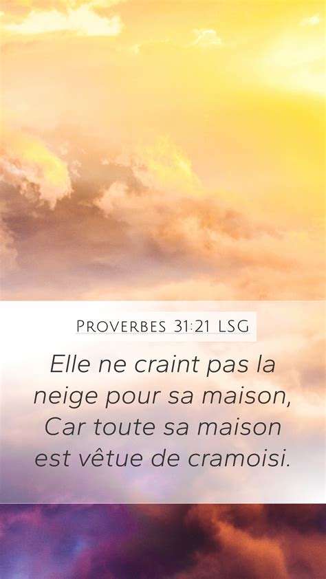 Proverbes 31 21 LSG Mobile Phone Wallpaper Elle Ne Craint Pas La