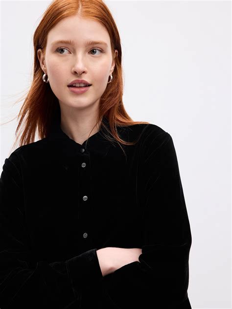 Velvet Boyfriend Shirt | Gap