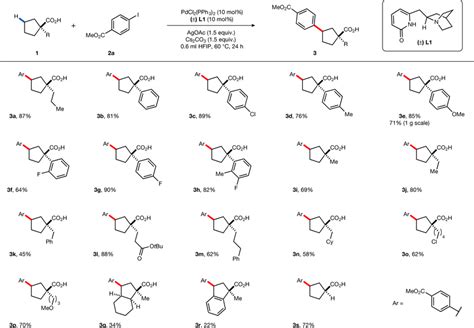 Substrate Scope Of Cyclopentane Carboxylic Acids Bolded Bonds Indicate Download Scientific