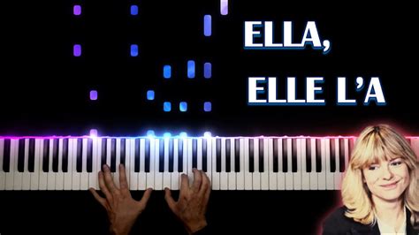 France Gall Ella Elle L A Piano Version Instrumentale Youtube