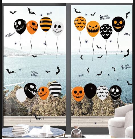 4 Sheets Window Clings Halloween Window Stickers Decoration - Etsy