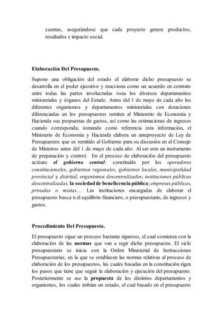 El Presupuesto Del Estado PDF