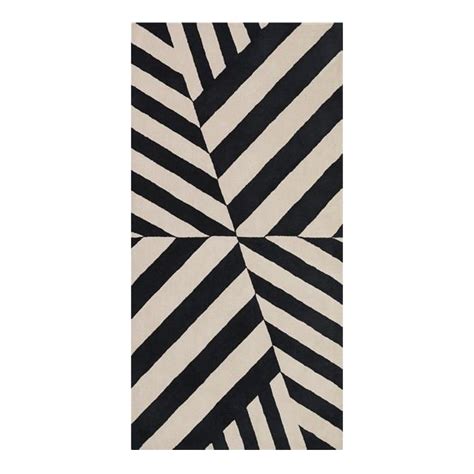 Mix Chevron pattern rug | Black and white carpet -Wool & Silk Rugs ...