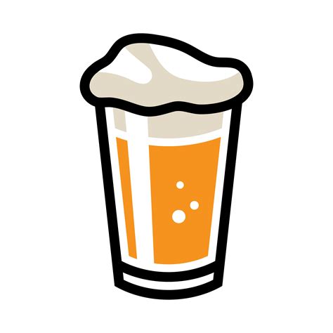 Beer Pint Glass Vector Icon 553684 Vector Art At Vecteezy