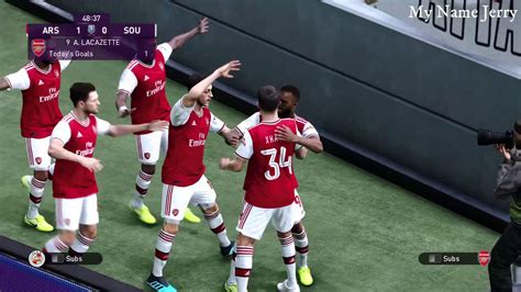 Pes 2020 Arsenal Vs Southampton Ps4 Pro Gameplay Youtube