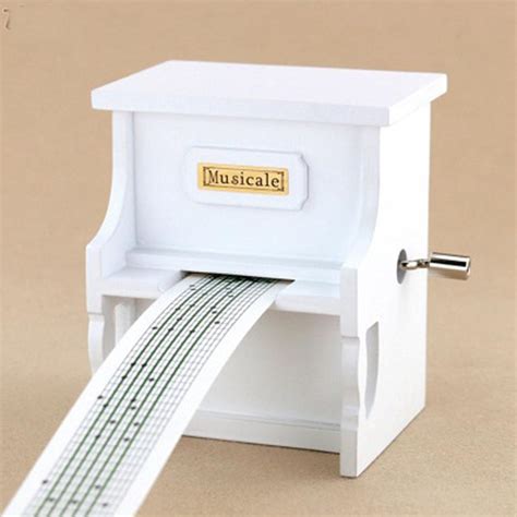 New Tone Diy Piano Hand Cranked Music Box With Hole Puncher And