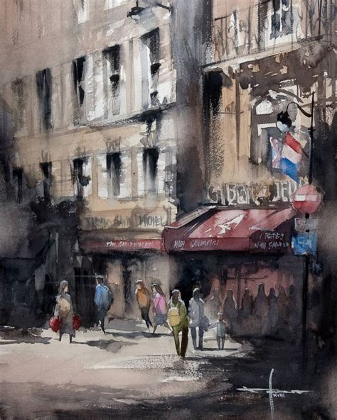 Max Moser On Instagram Paris Saint Michel Watercolors Graphite On