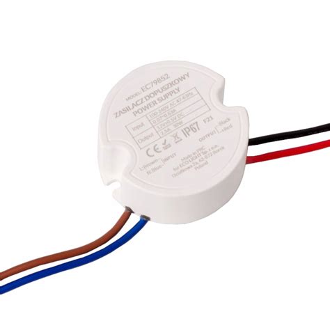 Zasilacz LED 12V do puszki IP67 30W 2 5A do taśm LED Sklep Opinie