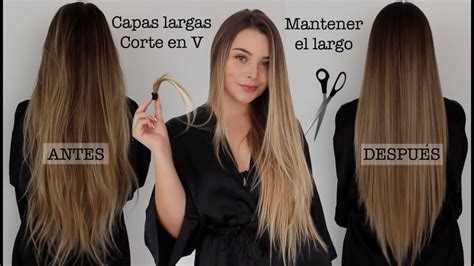 C Mo Cortar Tu Cabello En Capas Largas Y En V Manteniendo El Largo