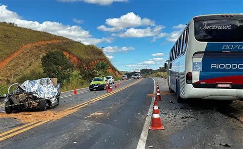 Colisão de picape ônibus na BR 116 MG deixa homem morto Estradas