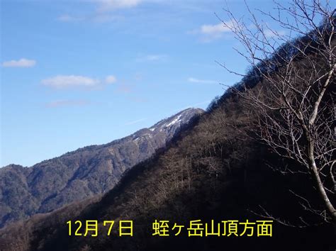 紅葉 ・ 積雪 記録】 積雪記録を開始しました。蛭ヶ岳などの山頂には5日夜の積雪後、7日になっても雪が残っていました。一方、標高500m以下