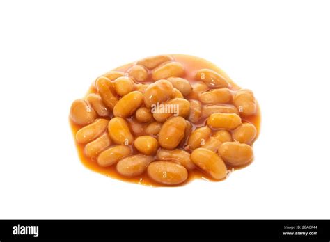 Baked beans - white background Stock Photo - Alamy