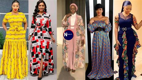 Mishono Mipya Ya Vitambaa Ankara Asoebi Styles Kaftan Dress