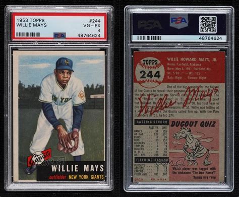 Topps Willie Mays Psa Hof Ebay