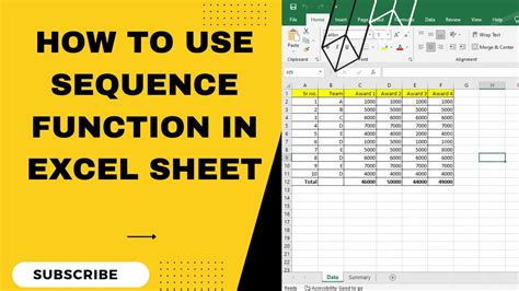 How To Use Sequence Function In Excel Sheet YouTube