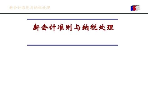 2新会计准则与纳税处理 Word文档在线阅读与下载 无忧文档