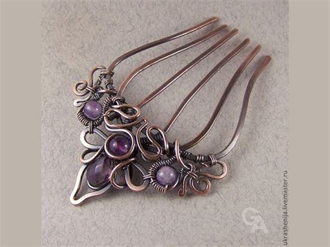Шпильки и гребни , работы разных мастеров . #Wirework #Wirewrap # ...