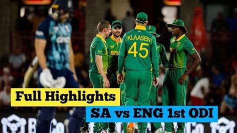 South Africa Vs England St Odi Highlights Rsa Vs Eng St Odi