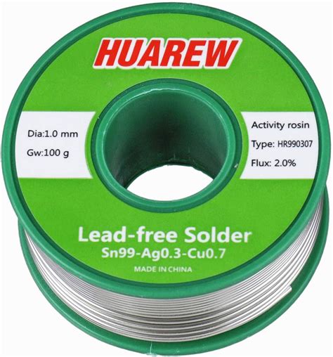 Sainsmart G Mm Lead Free Solder Wire With Rosin Sn Cu Ag