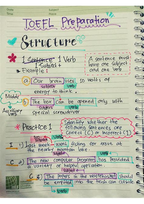 SOLUTION Toefl Preparation Practice Structure Studypool