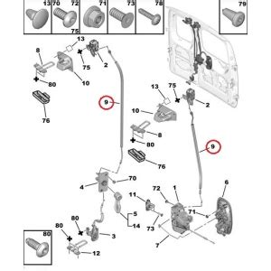 Rear Left Side Door Lock Cable Citroen Nemo Peugeot Bipper Hmk Auto