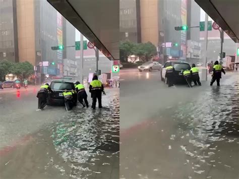 北市強降雨北車淹水 警車遇大水4警急推離避難 社會 中時新聞網