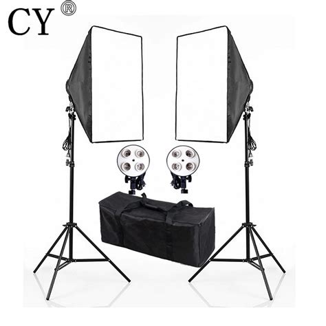 CY Fotografie Studio Kontinuierliche Weiche Box Beleuchtung Kits E27 4