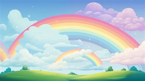 Los arco iris son las imágenes más hermosas de los arcos iris Vector