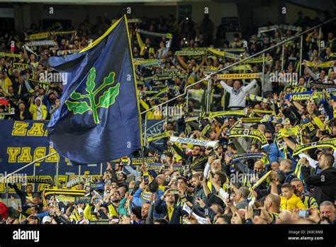 Istanbul Turkey October Fans Of Fenerbahce During The Turkish