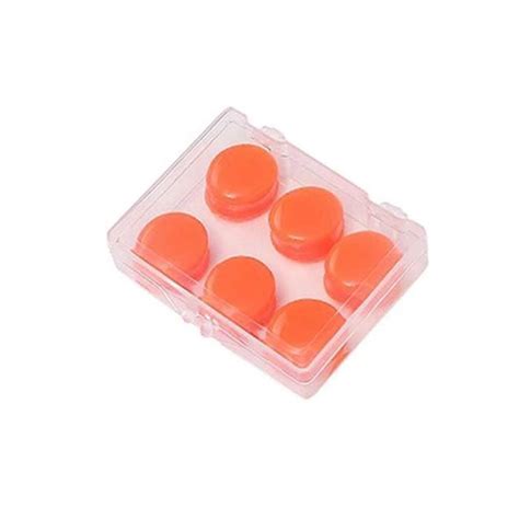 Orange 3 Paires Bouchons D Oreille Pour Dormir Et Nager En Silicone