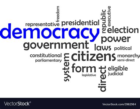 Word Cloud Democracy Royalty Free Vector Image