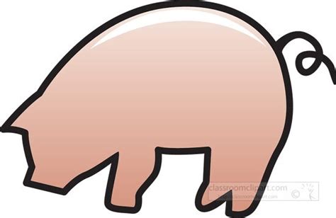 Pink Pig Silhouette