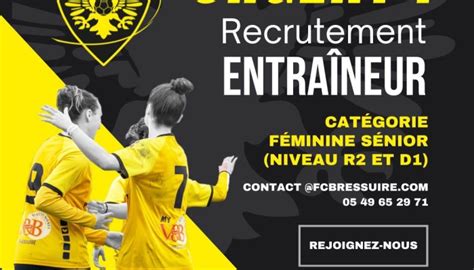 Football Club de Bressuire Le FC BRESSUIRE recherche un entraîneur