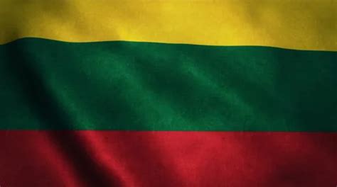 Realistic Ultra HD Flag Of The Lithuania Stock Video Pond5